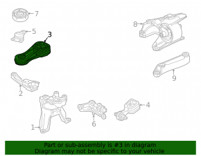 Honda CRV 20-22 hybrid upper engine mount microcracks