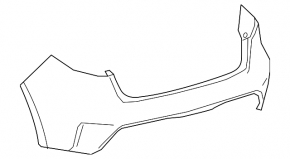 Bare rear bumper for Toyota Corolla 20-23 4D