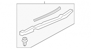 Seal wing hood-wing right Toyota Avalon 13-18 fold