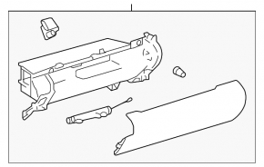 Toyota Camry V50 12-14 USA Gray Glove Box