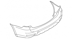 Bare rear bumper for Subaru Forester 2009-2013