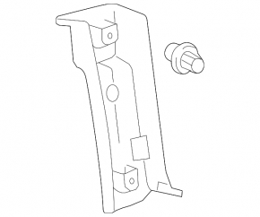 Right upper center pillar trim for Toyota Solara 2.4 04-08