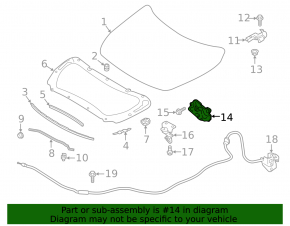 Nissan Altima 19-24 Hood Lock with Sensor