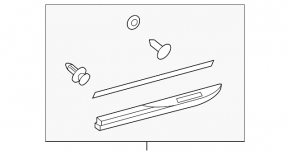 Lower rear left door trim for Lexus Hs250h 10-12