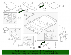 Ceiling handle rear right Mitsubishi Eclipse Cross 18-24 gray