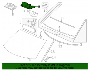 Honda CRV 23-25 interior mirror cover, black, for camera, complete