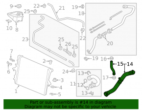 Cooling pipe lower Audi Q7 4L 10-15
