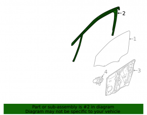 Front right window seal for Infiniti QX30 17-19