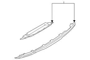 Rear bumper lip Audi Q5 80A 18-20 gray