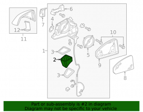 Left mirror housing for Audi Q5 80A 18-24 black, lower part