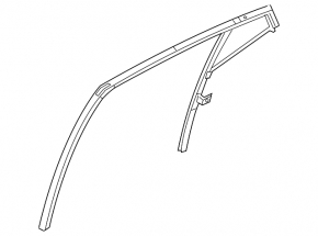 Rear right glass seal Nissan Maxima A36 16-23 with window