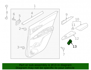 Mitsubishi Outlander 19-22 front right window lift control