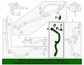 Chevrolet Equinox EV 24-26 cooling system hose, second pump-cooler, with sensor