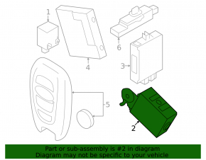 KEYLESS ENTRY CONTROL MODULE UNIT Subaru Forester 25-26