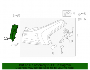Left outer light cover for Hyundai Santa FE 21-23 halogen