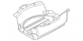 Trunk trough flooring Porsche Cayenne 958 11-14 black