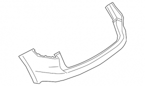 Naked rear bumper for a 19-23 Porsche Cayenne with Park Assist