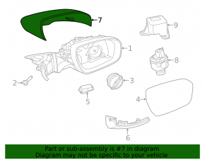 Left side mirror cover for Land Rover Range Rover Evoque 12-13