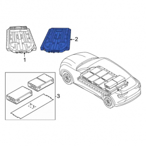 Battery pack VVB complete Ford Mustang Mach-E 21-23 68 kWh AWD Standard Range