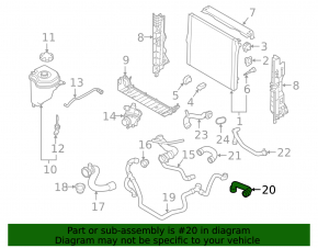Cooling system pipe heat exchanger-radiator BMW X5 E70 07-13 3.0