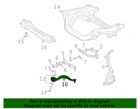 Lower front left control arm for Mercedes S-class W221