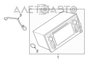 Monitor, display, navigation Nissan Murano z52 15-16 Bose