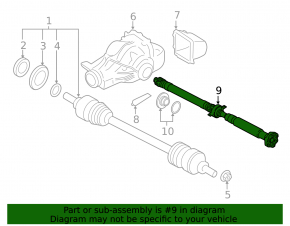 Rear propeller shaft BMW X3 F25 11-17 3.0