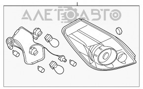 Right light Nissan Altima 07-12 broken glass
