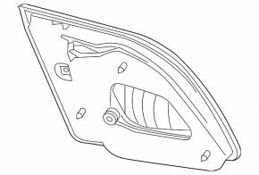 Inner taillight trunk lid left Nissan Sentra 16-19 rest