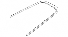 Rear window molding left Volvo V90 17-22 usa black