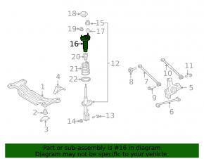 Rear left boot for Lexus ES350 07-12 without support