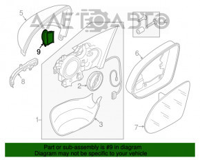 BSM panel on the mirror Audi A8 S8 11-18