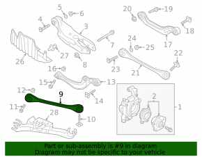 Lower rear left transverse control arm Audi A4 B9 17- front