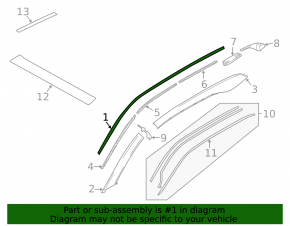 Roof molding left BMW i3 14-20