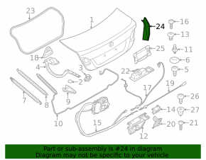 Right headlight trim BMW 5 F10 11-16