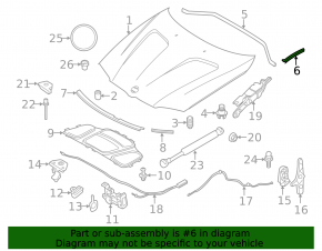 Windscreen wiper seal left BMW X3 F25 11-17