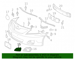 Front bumper grille right Toyota Camry v40 10-11 Japan built