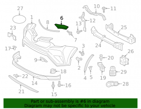 Front bumper mount right Toyota Rav4 16-18 rest