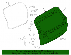 19-26 Subaru Ascent Naked Tailgate