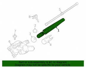 Rear wiper arm BMW X5 G05 19-23