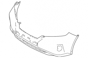 Bare front bumper for Nissan Murano 19-24 rest.