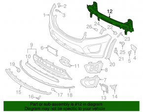 Front bumper reinforcement Kia Sorento 16-18 for radar