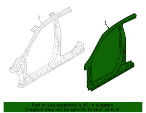 Left center pillar for Kia Optima 16-20