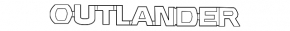 Emblem inscription Outlander trunk lid Mitsubishi Outlander 14-21