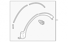 Rear left fender arch trim for Toyota Rav4 2016-2018