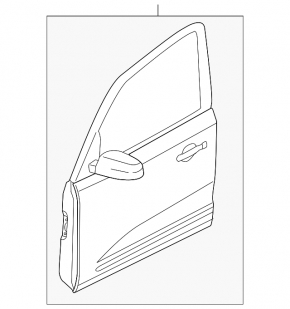 Kia Sorento 10-15 front left door bare