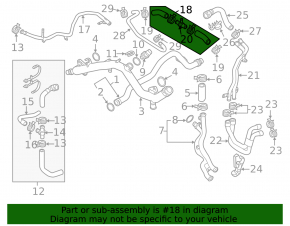 Cooling system hose Audi Q7 4L 11-15 3.0