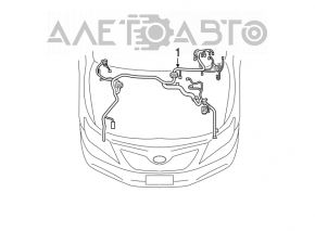 Toyota Camry v40 hybrid underhood wiring with fuse box