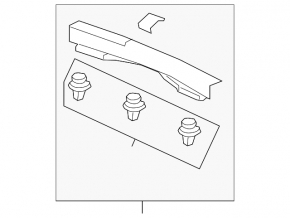Trunk opening trim Honda CRV 12-14 ser