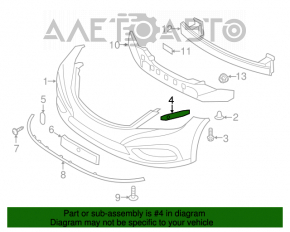 Front bumper mount left Hyundai Azera 12-17